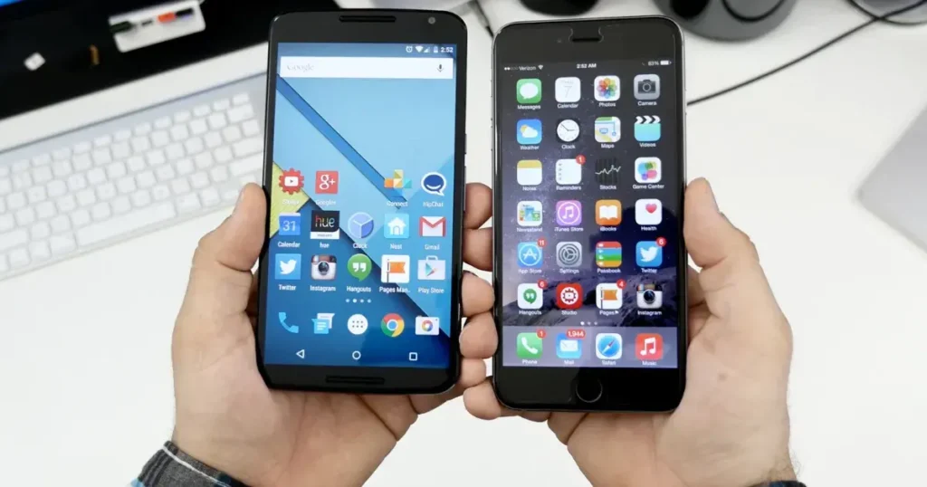 Comparativo iPhone Android 2025