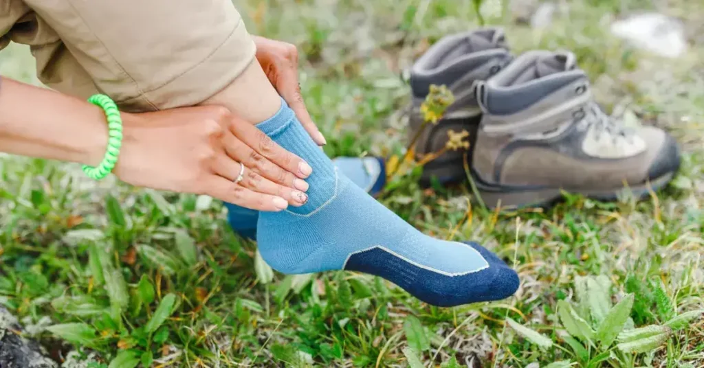 meias e calçados adequados